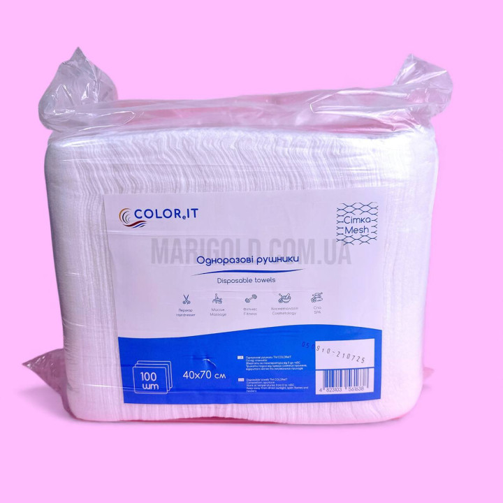 Полотенце COLORIT,спанлейс, сетка, 40см*70см (100 шт фасов.)
