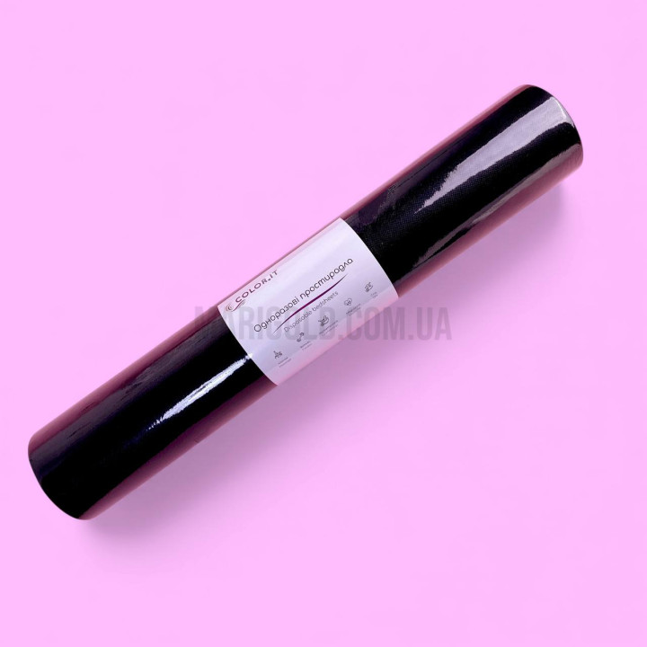 Простынь одноразовая COLORIT 20г/м2, 0,6м х 100п.м., рулон (черный)