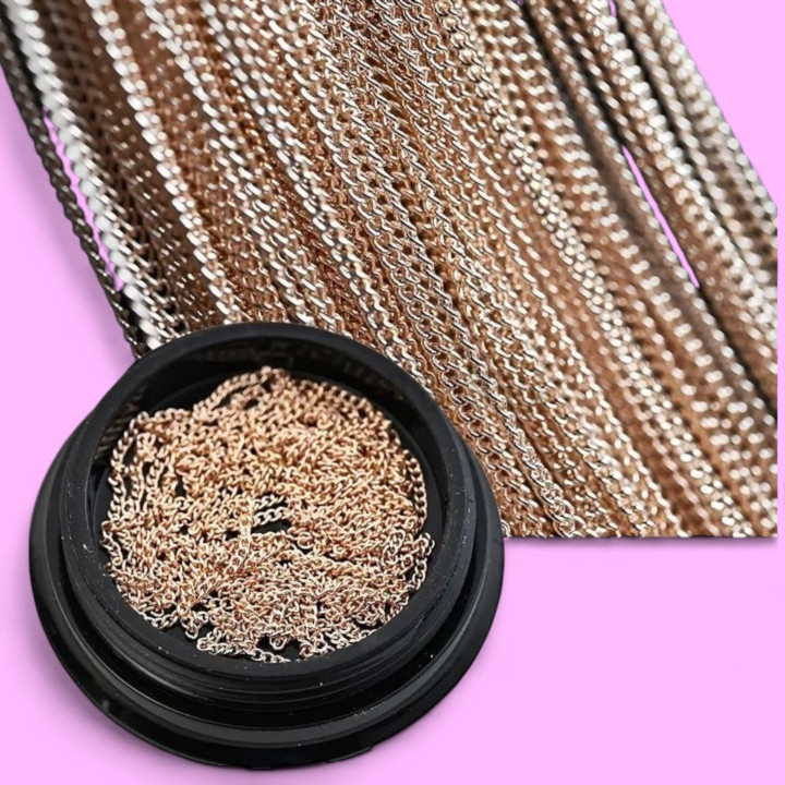 Декор металевий, ланцюжок, бронза 100 см