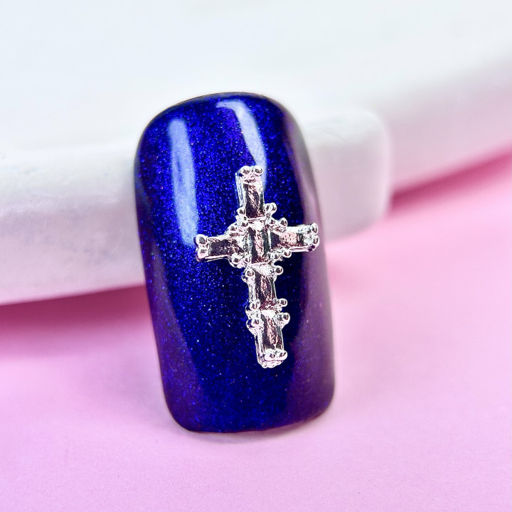 Декор металлический, крест №6