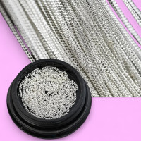 Декор металевий, ланцюжок, срібло, 100 см