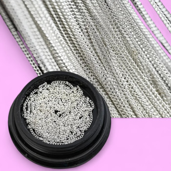 Декор металевий, ланцюжок, срібло, 100 см