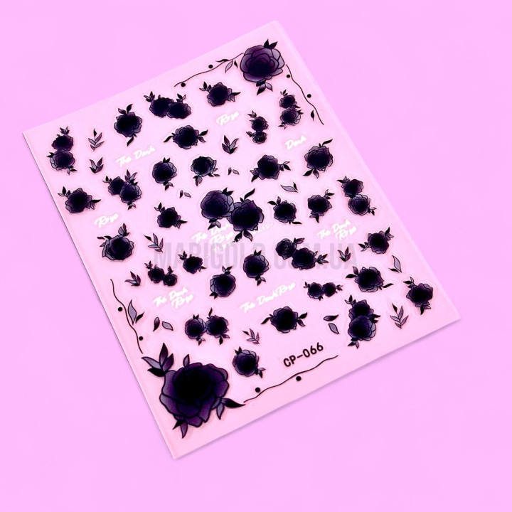 Гибкая 3D наклейка для ногтей CP-066