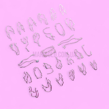 Гибкая 3D наклейка для ногтей TH-1107