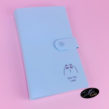 Альбом для слайдер-дизайна "Голубой с мишкой" 240 шт