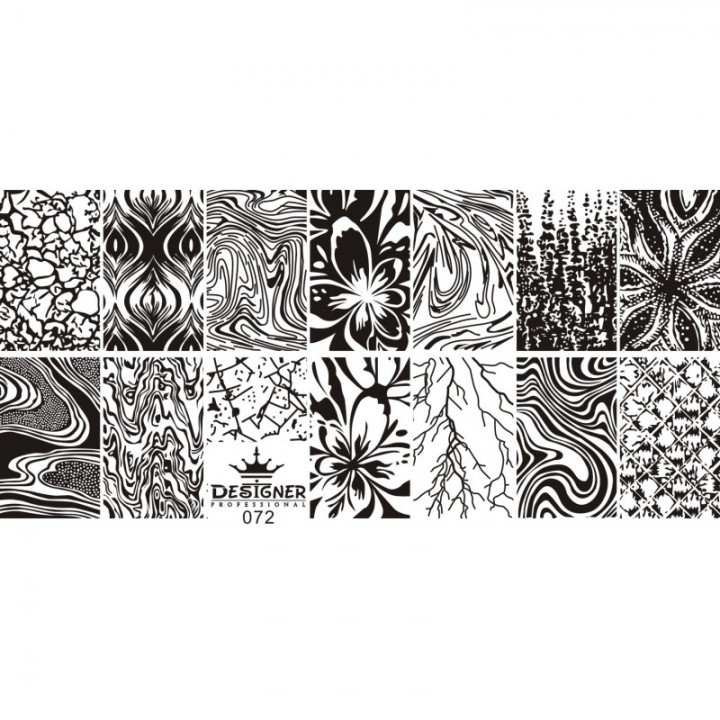 Пластина для стемпінгу 12*6см Designer 072