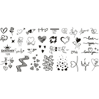 Пластина для стемпінгу 12*6см Designer 128