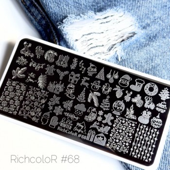 Пластина для стемпинга 12*6см RichColor-068