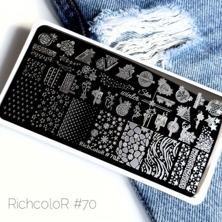 Пластина для стемпинга 12*6см RichColor-070