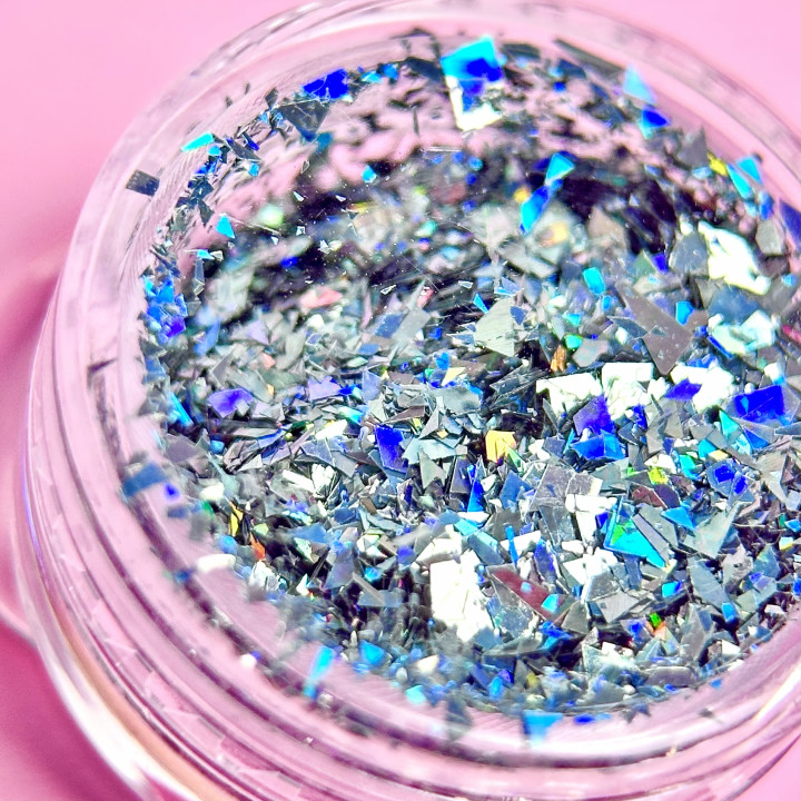 Декор для нігтів Пластівці Юкі Срібло №10