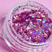 Декор для нігтів Пластівці Юкі Рожевий №12