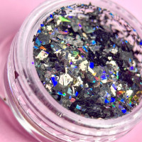 Декор для нігтів Пластівці Юкі Чорний №5