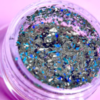 Декор для нігтів Пластівці Юкі Графітовий №3