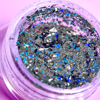 Декор для нігтів Пластівці Юкі Графітовий №3