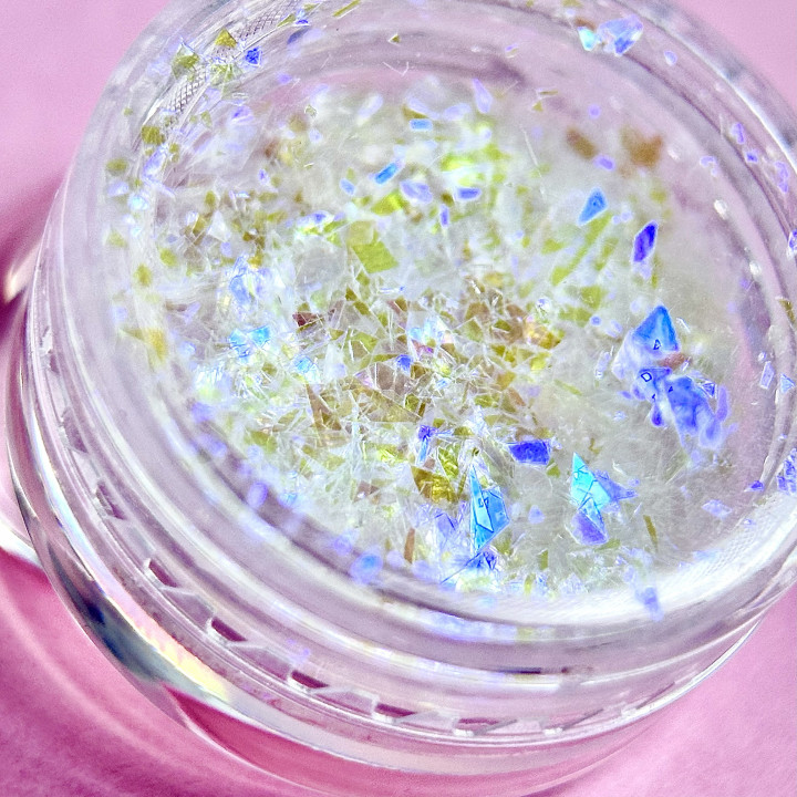 Декор для нігтів Пластівці Юкі Голографічний фіолетовий №3