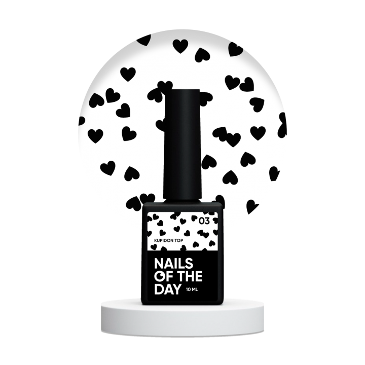 Top NAILSOFTHEDAY Kupidon top №03, 10 мл (глибокі чорні)